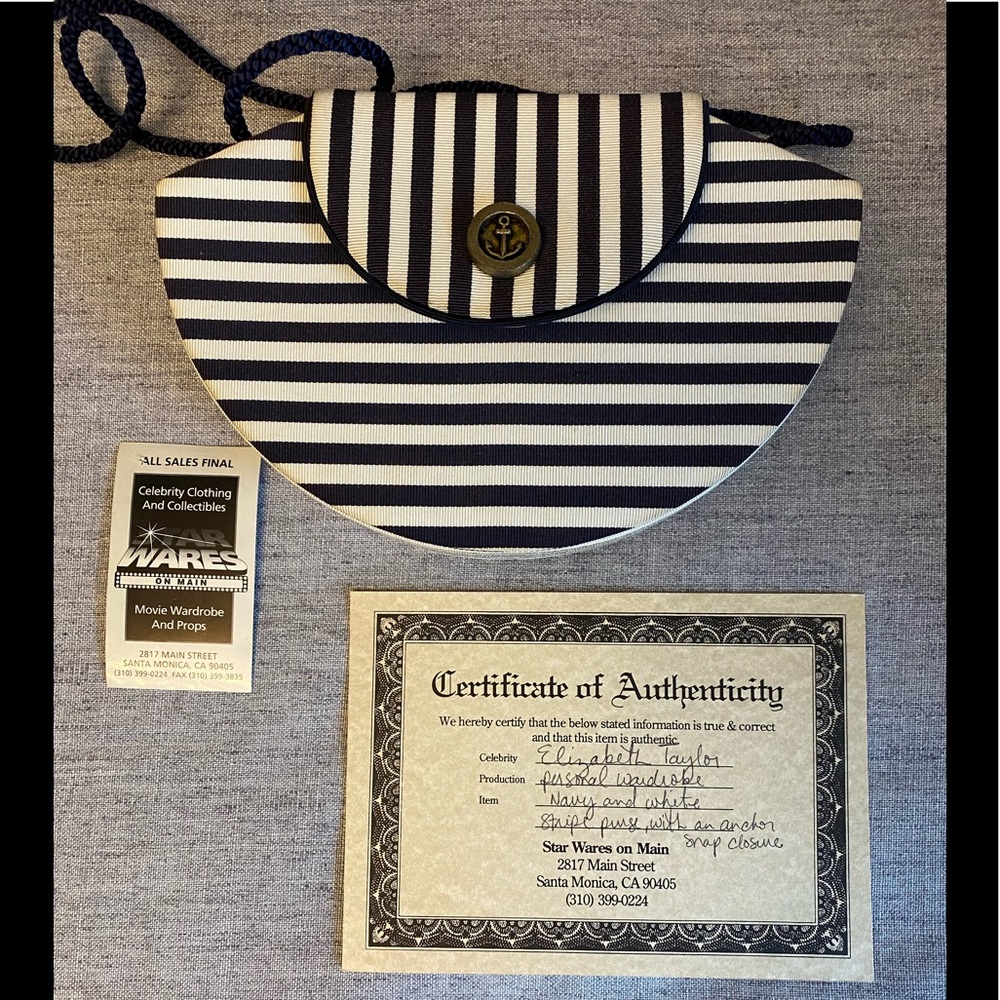 Elizabeth Taylor’s fabulous personal wardrobe handbag from Star Wares on Main